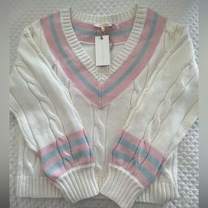 LoveShack Fancy Malaine sweater. Size S